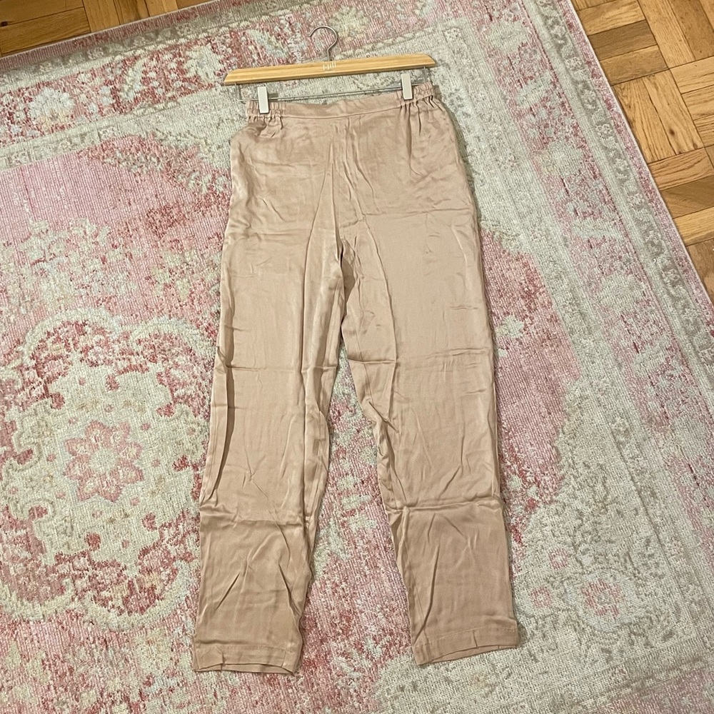 Lunya washable silk pants in otium tan NWOT